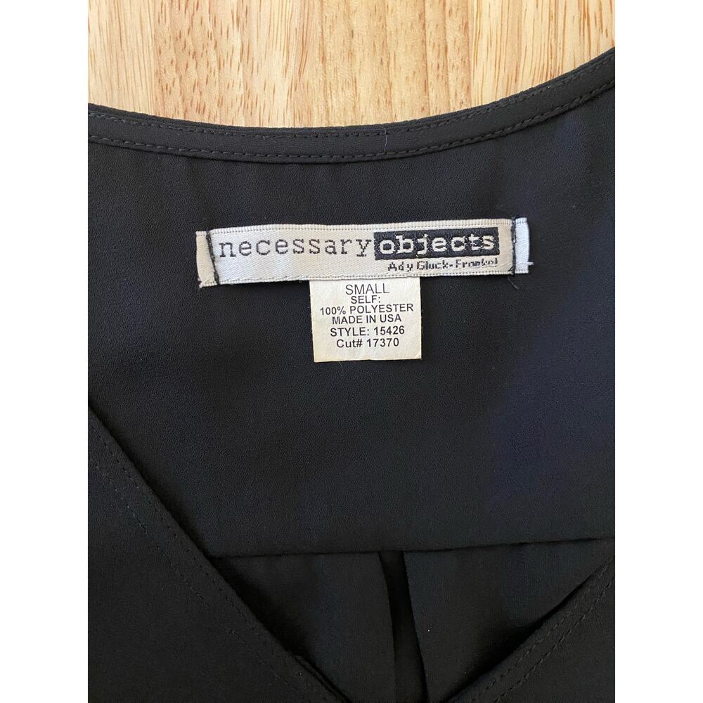 Necessary Objects High Low Button-Up Black Tunic … - image 9